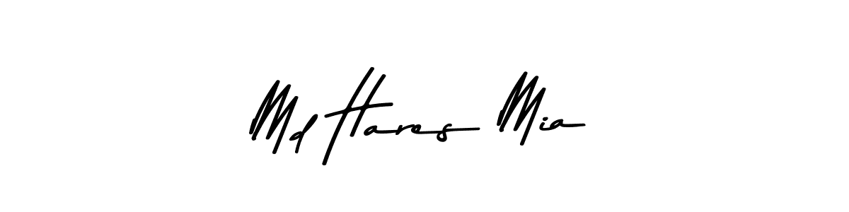 Create a beautiful signature design for name Md Hares Mia. With this signature (Asem Kandis PERSONAL USE) fonts, you can make a handwritten signature for free. Md Hares Mia signature style 9 images and pictures png