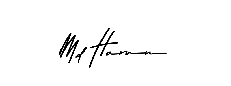 Make a beautiful signature design for name Md Harun. With this signature (Asem Kandis PERSONAL USE) style, you can create a handwritten signature for free. Md Harun signature style 9 images and pictures png