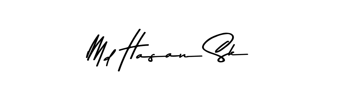 How to make Md Hasan Sk name signature. Use Asem Kandis PERSONAL USE style for creating short signs online. This is the latest handwritten sign. Md Hasan Sk signature style 9 images and pictures png