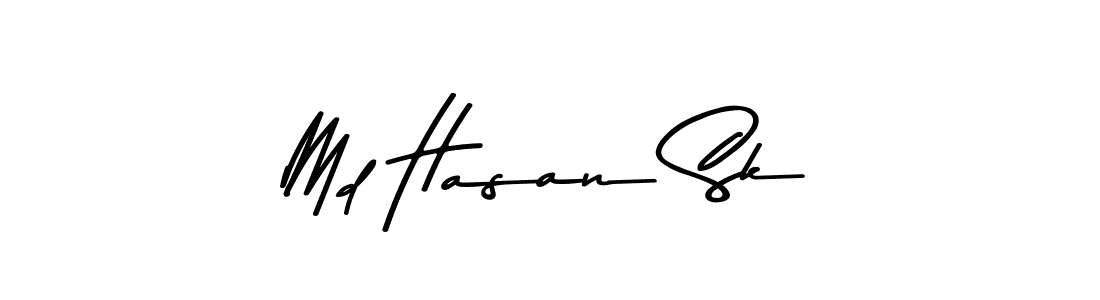 How to make Md Hasan Sk name signature. Use Asem Kandis PERSONAL USE style for creating short signs online. This is the latest handwritten sign. Md Hasan Sk signature style 9 images and pictures png