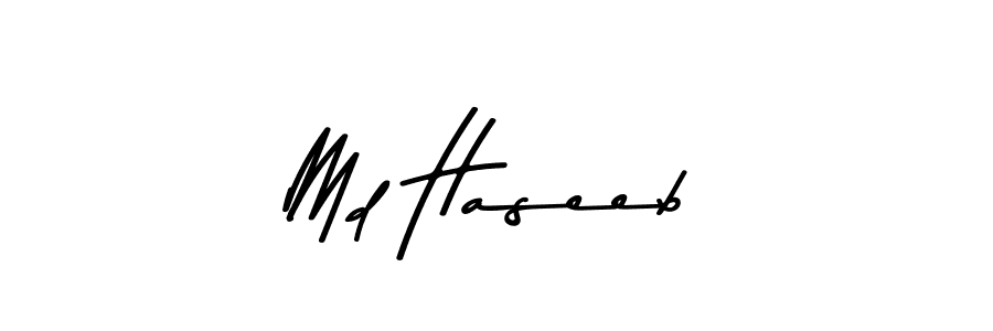 Also we have Md Haseeb name is the best signature style. Create professional handwritten signature collection using Asem Kandis PERSONAL USE autograph style. Md Haseeb signature style 9 images and pictures png