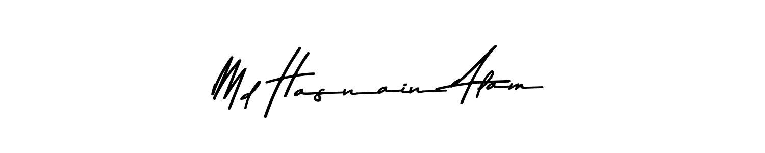 Create a beautiful signature design for name Md Hasnain Alam. With this signature (Asem Kandis PERSONAL USE) fonts, you can make a handwritten signature for free. Md Hasnain Alam signature style 9 images and pictures png