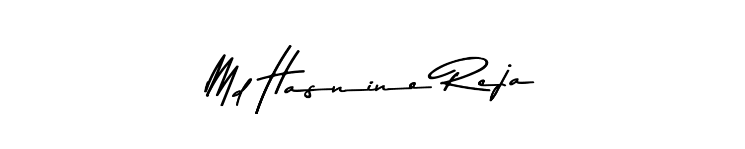 if you are searching for the best signature style for your name Md Hasnine Reja. so please give up your signature search. here we have designed multiple signature styles  using Asem Kandis PERSONAL USE. Md Hasnine Reja signature style 9 images and pictures png