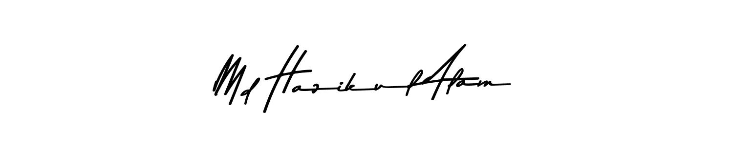 How to make Md Hazikul Alam name signature. Use Asem Kandis PERSONAL USE style for creating short signs online. This is the latest handwritten sign. Md Hazikul Alam signature style 9 images and pictures png