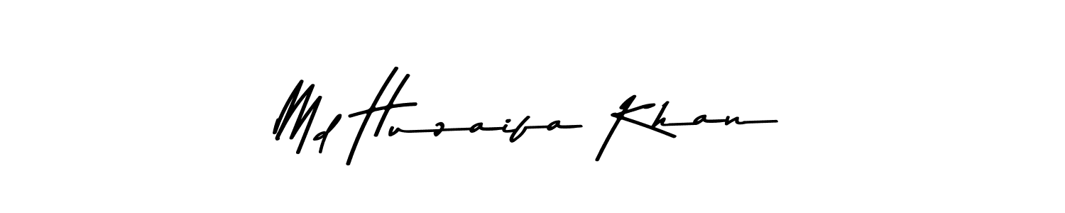Make a beautiful signature design for name Md Huzaifa Khan. With this signature (Asem Kandis PERSONAL USE) style, you can create a handwritten signature for free. Md Huzaifa Khan signature style 9 images and pictures png