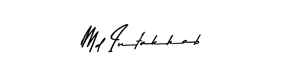 How to make Md Intakhab signature? Asem Kandis PERSONAL USE is a professional autograph style. Create handwritten signature for Md Intakhab name. Md Intakhab signature style 9 images and pictures png