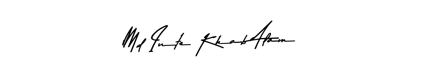 You should practise on your own different ways (Asem Kandis PERSONAL USE) to write your name (Md Inte Khab Alam) in signature. don't let someone else do it for you. Md Inte Khab Alam signature style 9 images and pictures png