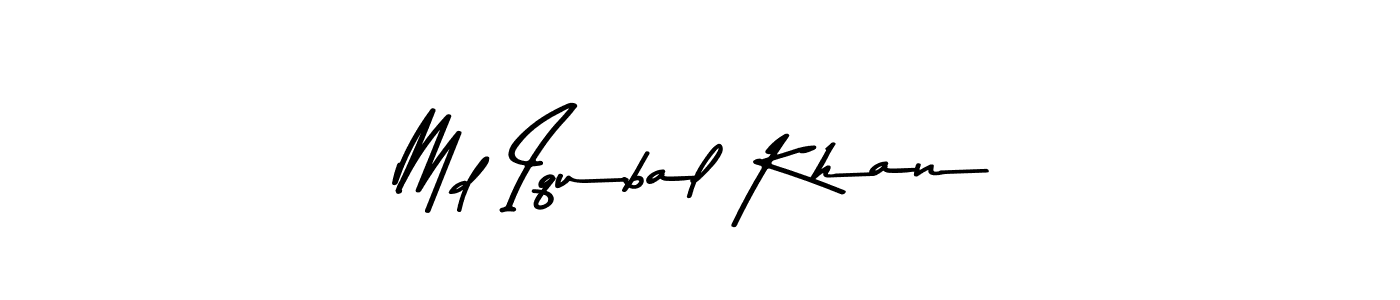 How to make Md Iqubal Khan name signature. Use Asem Kandis PERSONAL USE style for creating short signs online. This is the latest handwritten sign. Md Iqubal Khan signature style 9 images and pictures png