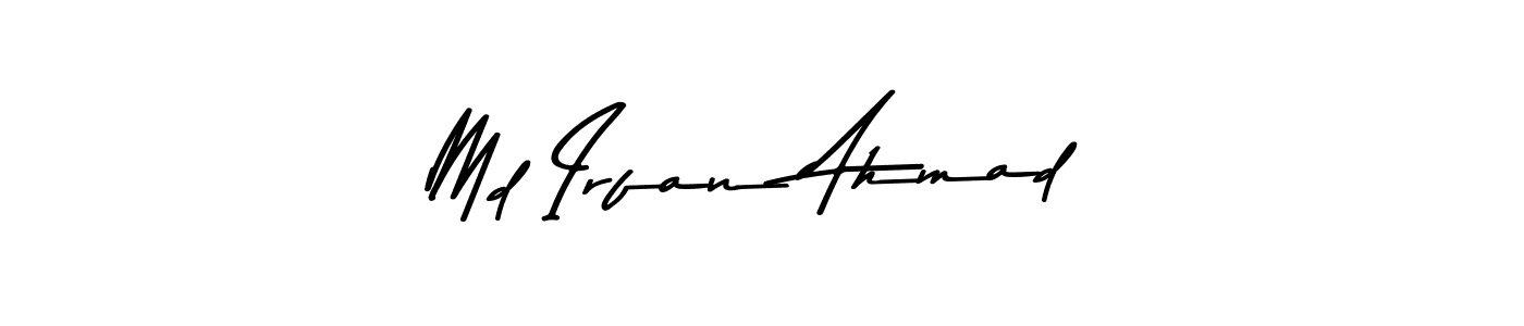 How to make Md Irfan Ahmad name signature. Use Asem Kandis PERSONAL USE style for creating short signs online. This is the latest handwritten sign. Md Irfan Ahmad signature style 9 images and pictures png