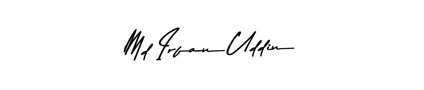 Make a beautiful signature design for name Md Irfan Uddin. With this signature (Asem Kandis PERSONAL USE) style, you can create a handwritten signature for free. Md Irfan Uddin signature style 9 images and pictures png