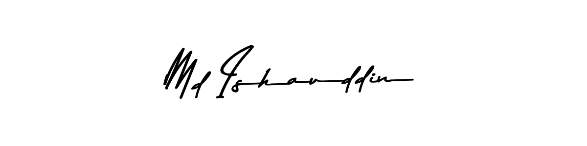 Create a beautiful signature design for name Md Ishauddin. With this signature (Asem Kandis PERSONAL USE) fonts, you can make a handwritten signature for free. Md Ishauddin signature style 9 images and pictures png