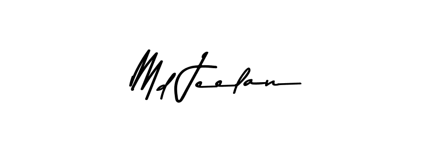 How to make Md Jeelan name signature. Use Asem Kandis PERSONAL USE style for creating short signs online. This is the latest handwritten sign. Md Jeelan signature style 9 images and pictures png