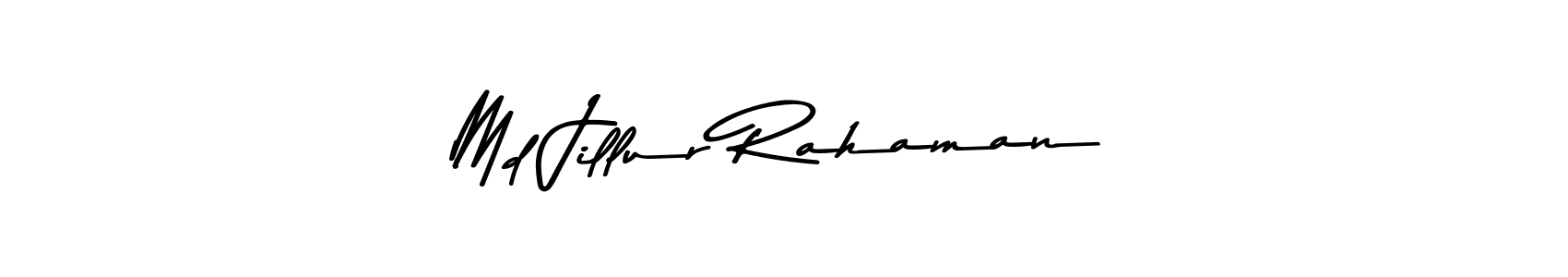 How to make Md Jillur Rahaman name signature. Use Asem Kandis PERSONAL USE style for creating short signs online. This is the latest handwritten sign. Md Jillur Rahaman signature style 9 images and pictures png