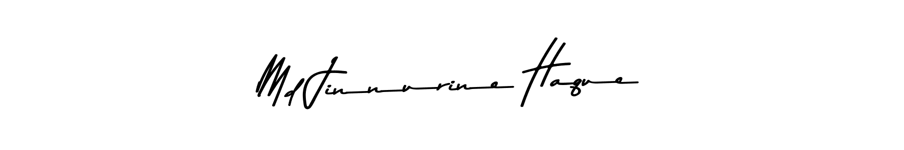Create a beautiful signature design for name Md Jinnurine Haque. With this signature (Asem Kandis PERSONAL USE) fonts, you can make a handwritten signature for free. Md Jinnurine Haque signature style 9 images and pictures png