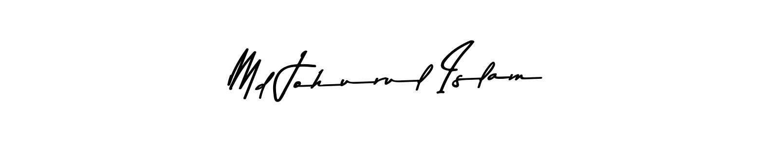 Create a beautiful signature design for name Md Johurul Islam. With this signature (Asem Kandis PERSONAL USE) fonts, you can make a handwritten signature for free. Md Johurul Islam signature style 9 images and pictures png