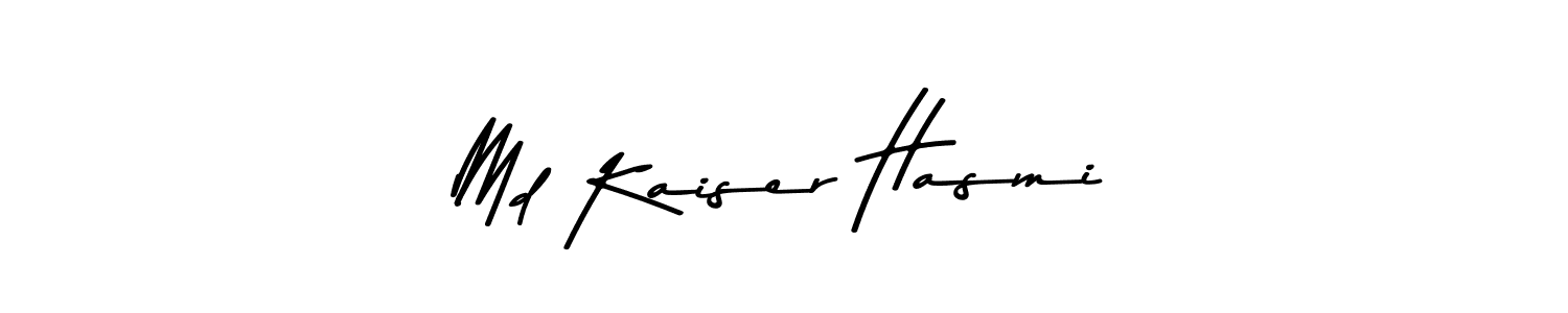 This is the best signature style for the Md Kaiser Hasmi name. Also you like these signature font (Asem Kandis PERSONAL USE). Mix name signature. Md Kaiser Hasmi signature style 9 images and pictures png