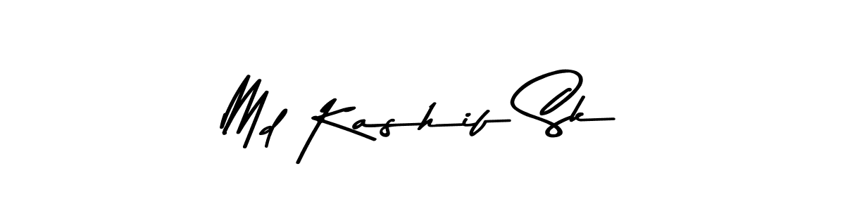 Create a beautiful signature design for name Md Kashif Sk. With this signature (Asem Kandis PERSONAL USE) fonts, you can make a handwritten signature for free. Md Kashif Sk signature style 9 images and pictures png