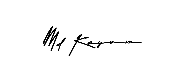 Create a beautiful signature design for name Md Kayum. With this signature (Asem Kandis PERSONAL USE) fonts, you can make a handwritten signature for free. Md Kayum signature style 9 images and pictures png