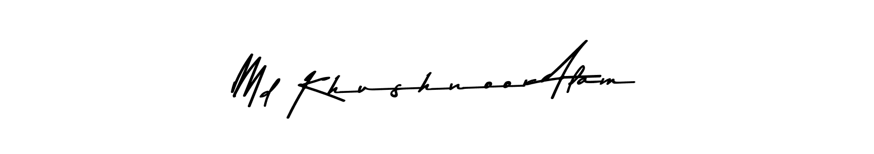 Create a beautiful signature design for name Md Khushnoor Alam. With this signature (Asem Kandis PERSONAL USE) fonts, you can make a handwritten signature for free. Md Khushnoor Alam signature style 9 images and pictures png
