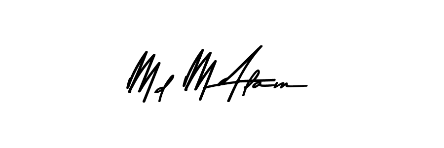 The best way (Asem Kandis PERSONAL USE) to make a short signature is to pick only two or three words in your name. The name Md M Alam include a total of six letters. For converting this name. Md M Alam signature style 9 images and pictures png
