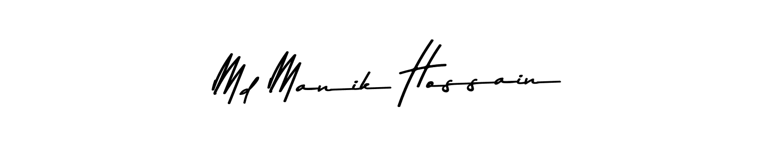 The best way (Asem Kandis PERSONAL USE) to make a short signature is to pick only two or three words in your name. The name Md Manik Hossain include a total of six letters. For converting this name. Md Manik Hossain signature style 9 images and pictures png