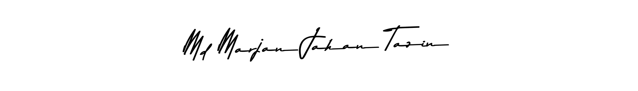 Create a beautiful signature design for name Md Marjan Jahan Tazin. With this signature (Asem Kandis PERSONAL USE) fonts, you can make a handwritten signature for free. Md Marjan Jahan Tazin signature style 9 images and pictures png