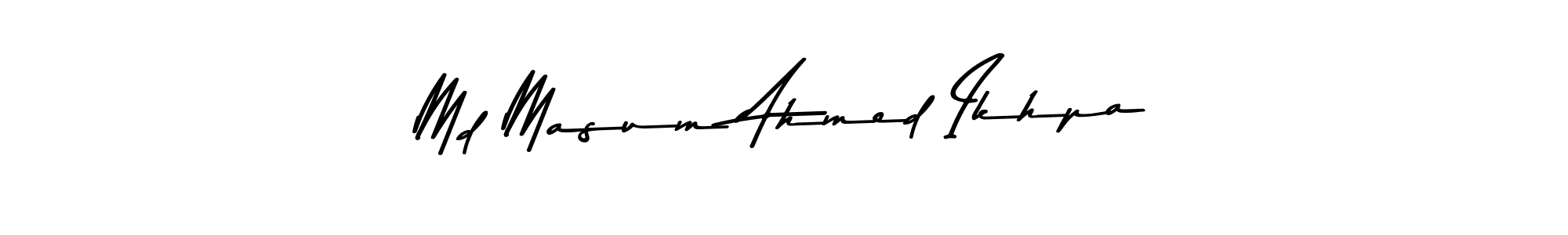 Make a short Md Masum Ahmed Ikhpa signature style. Manage your documents anywhere anytime using Asem Kandis PERSONAL USE. Create and add eSignatures, submit forms, share and send files easily. Md Masum Ahmed Ikhpa signature style 9 images and pictures png