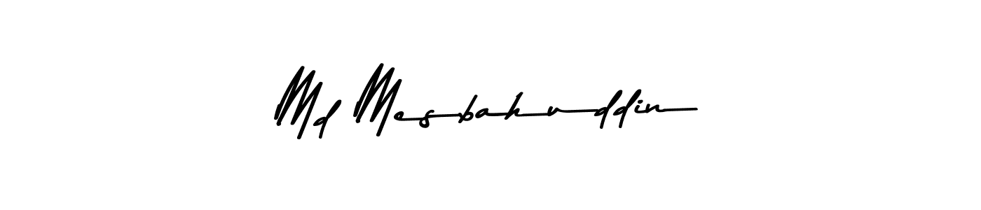 Make a beautiful signature design for name Md Mesbahuddin. With this signature (Asem Kandis PERSONAL USE) style, you can create a handwritten signature for free. Md Mesbahuddin signature style 9 images and pictures png