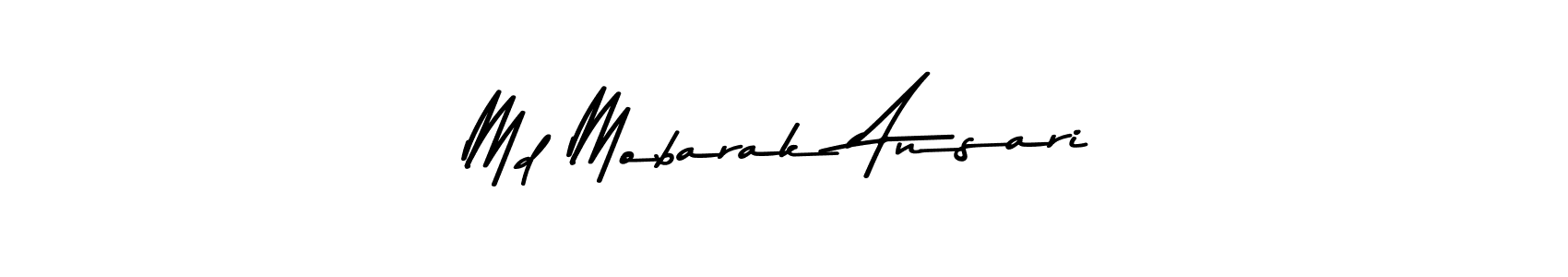 Also You can easily find your signature by using the search form. We will create Md Mobarak Ansari name handwritten signature images for you free of cost using Asem Kandis PERSONAL USE sign style. Md Mobarak Ansari signature style 9 images and pictures png