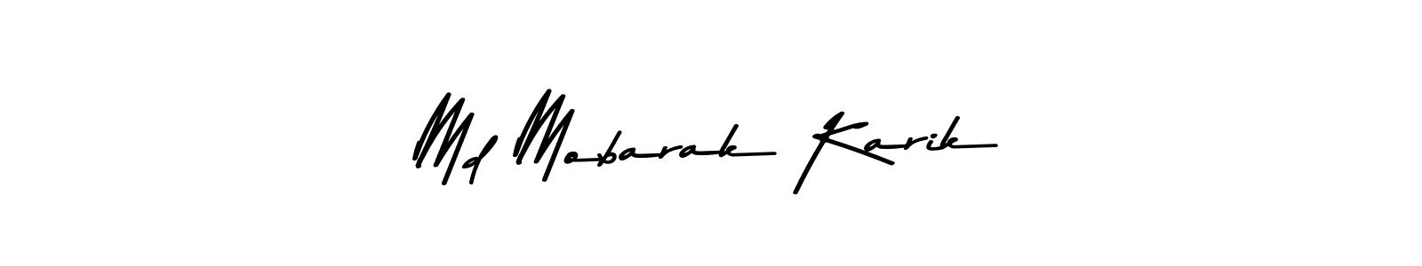 Make a beautiful signature design for name Md Mobarak Karik. Use this online signature maker to create a handwritten signature for free. Md Mobarak Karik signature style 9 images and pictures png