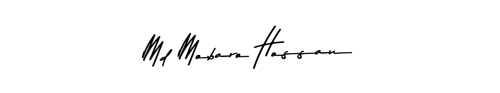 Create a beautiful signature design for name Md Mobaro Hossan. With this signature (Asem Kandis PERSONAL USE) fonts, you can make a handwritten signature for free. Md Mobaro Hossan signature style 9 images and pictures png