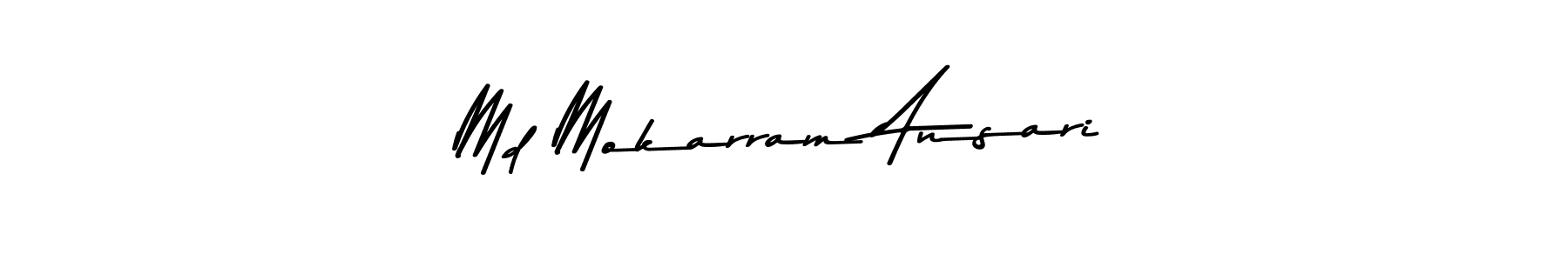 How to make Md Mokarram Ansari name signature. Use Asem Kandis PERSONAL USE style for creating short signs online. This is the latest handwritten sign. Md Mokarram Ansari signature style 9 images and pictures png