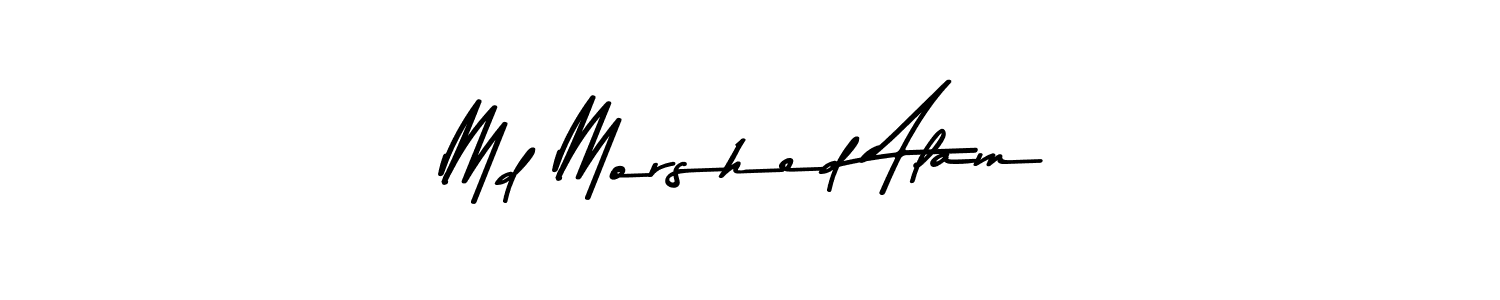 How to make Md Morshed Alam name signature. Use Asem Kandis PERSONAL USE style for creating short signs online. This is the latest handwritten sign. Md Morshed Alam signature style 9 images and pictures png