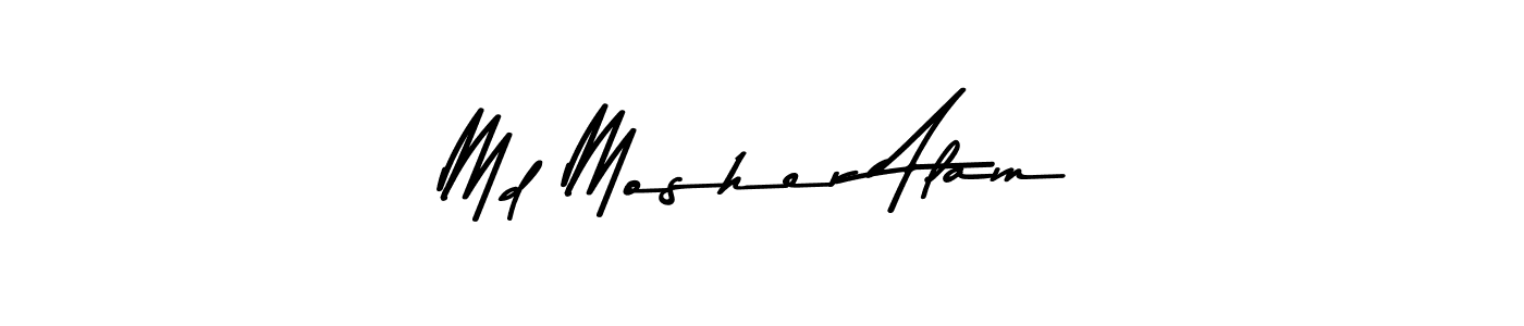 Md Mosher Alam stylish signature style. Best Handwritten Sign (Asem Kandis PERSONAL USE) for my name. Handwritten Signature Collection Ideas for my name Md Mosher Alam. Md Mosher Alam signature style 9 images and pictures png