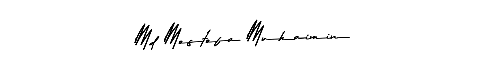Create a beautiful signature design for name Md Mostofa Muhaimin. With this signature (Asem Kandis PERSONAL USE) fonts, you can make a handwritten signature for free. Md Mostofa Muhaimin signature style 9 images and pictures png