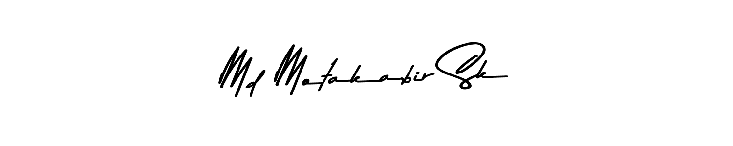 Design your own signature with our free online signature maker. With this signature software, you can create a handwritten (Asem Kandis PERSONAL USE) signature for name Md Motakabir Sk. Md Motakabir Sk signature style 9 images and pictures png