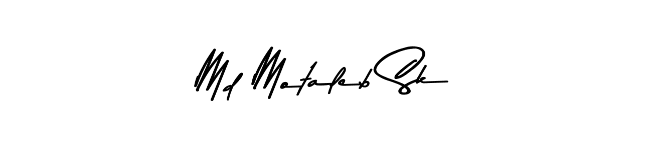 Design your own signature with our free online signature maker. With this signature software, you can create a handwritten (Asem Kandis PERSONAL USE) signature for name Md Motaleb Sk. Md Motaleb Sk signature style 9 images and pictures png