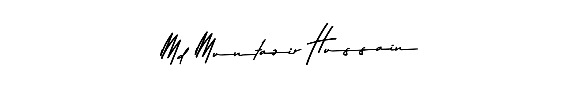 Make a beautiful signature design for name Md Muntazir Hussain. With this signature (Asem Kandis PERSONAL USE) style, you can create a handwritten signature for free. Md Muntazir Hussain signature style 9 images and pictures png