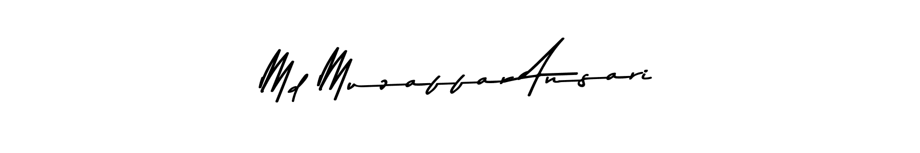 Also You can easily find your signature by using the search form. We will create Md Muzaffar Ansari name handwritten signature images for you free of cost using Asem Kandis PERSONAL USE sign style. Md Muzaffar Ansari signature style 9 images and pictures png