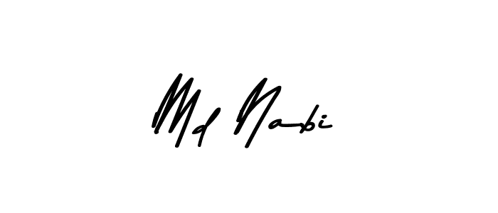 How to make Md Nabi signature? Asem Kandis PERSONAL USE is a professional autograph style. Create handwritten signature for Md Nabi name. Md Nabi signature style 9 images and pictures png