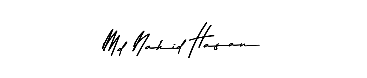 Use a signature maker to create a handwritten signature online. With this signature software, you can design (Asem Kandis PERSONAL USE) your own signature for name Md Nahid Hasan. Md Nahid Hasan signature style 9 images and pictures png