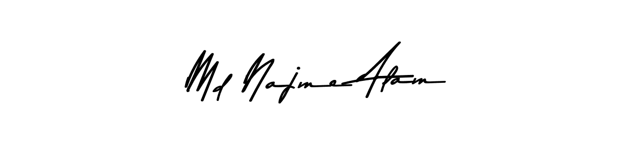 The best way (Asem Kandis PERSONAL USE) to make a short signature is to pick only two or three words in your name. The name Md Najme Alam include a total of six letters. For converting this name. Md Najme Alam signature style 9 images and pictures png