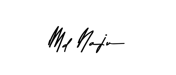 The best way (Asem Kandis PERSONAL USE) to make a short signature is to pick only two or three words in your name. The name Md Naju include a total of six letters. For converting this name. Md Naju signature style 9 images and pictures png