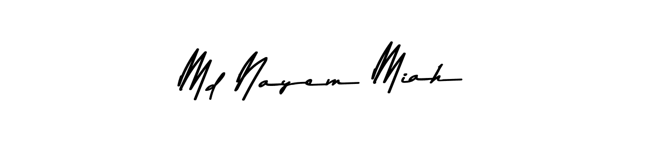 The best way (Asem Kandis PERSONAL USE) to make a short signature is to pick only two or three words in your name. The name Md Nayem Miah include a total of six letters. For converting this name. Md Nayem Miah signature style 9 images and pictures png