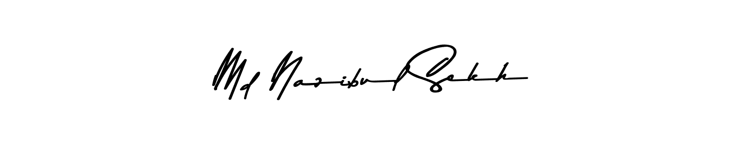 Also You can easily find your signature by using the search form. We will create Md Nazibul Sekh name handwritten signature images for you free of cost using Asem Kandis PERSONAL USE sign style. Md Nazibul Sekh signature style 9 images and pictures png