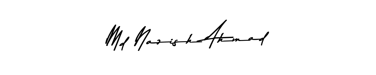 You can use this online signature creator to create a handwritten signature for the name Md Nazish Ahmad. This is the best online autograph maker. Md Nazish Ahmad signature style 9 images and pictures png