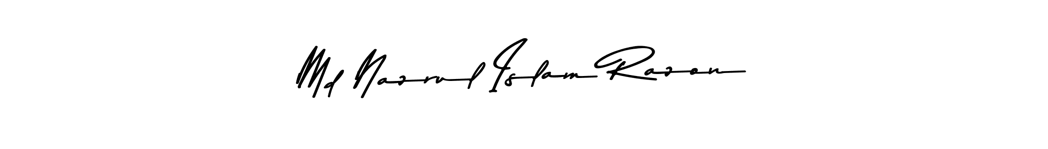 Asem Kandis PERSONAL USE is a professional signature style that is perfect for those who want to add a touch of class to their signature. It is also a great choice for those who want to make their signature more unique. Get Md Nazrul Islam Razon name to fancy signature for free. Md Nazrul Islam Razon signature style 9 images and pictures png