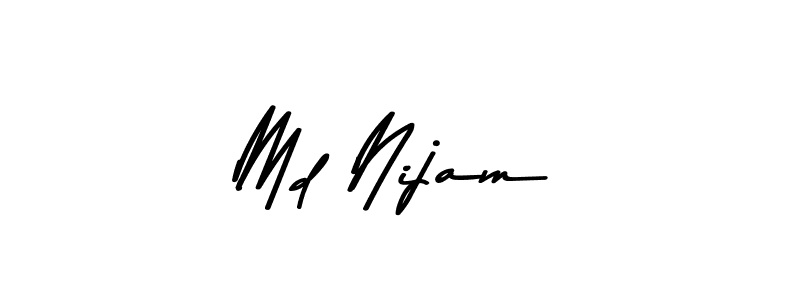 Md Nijam stylish signature style. Best Handwritten Sign (Asem Kandis PERSONAL USE) for my name. Handwritten Signature Collection Ideas for my name Md Nijam. Md Nijam signature style 9 images and pictures png