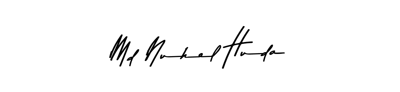 The best way (Asem Kandis PERSONAL USE) to make a short signature is to pick only two or three words in your name. The name Md Nuhel Huda include a total of six letters. For converting this name. Md Nuhel Huda signature style 9 images and pictures png