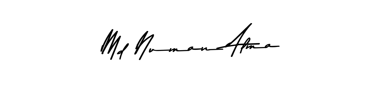 Design your own signature with our free online signature maker. With this signature software, you can create a handwritten (Asem Kandis PERSONAL USE) signature for name Md Numan Alma. Md Numan Alma signature style 9 images and pictures png